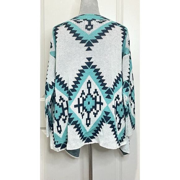 B Sharp Women’s Open Front Cardigan Top Western Navajo Tribal Aztec Dakota Sz S - Picture 4 of 13